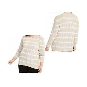 ⬇️INC Tie-Dye Sweater Sz 2x Striped Tan⚡️⚡️⚡️